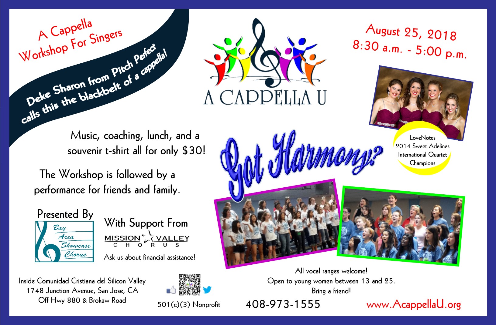 A Cappella U flyer